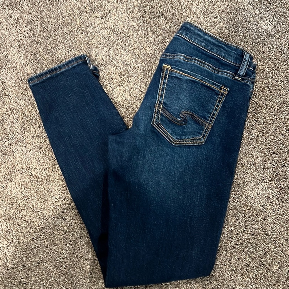 Silver Skinny Jeans